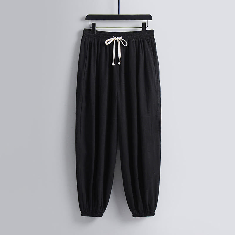 Cotton Cross-Collar Cropped Bloomers Mindful Movement Meditation Set