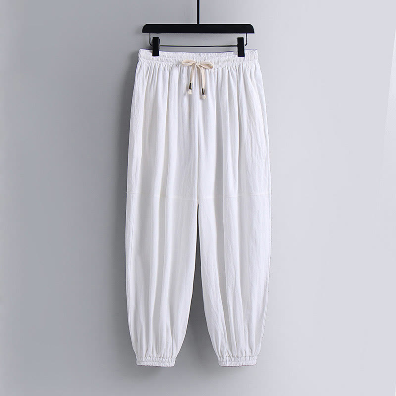 Cotton Cross-Collar Cropped Bloomers Mindful Movement Meditation Set