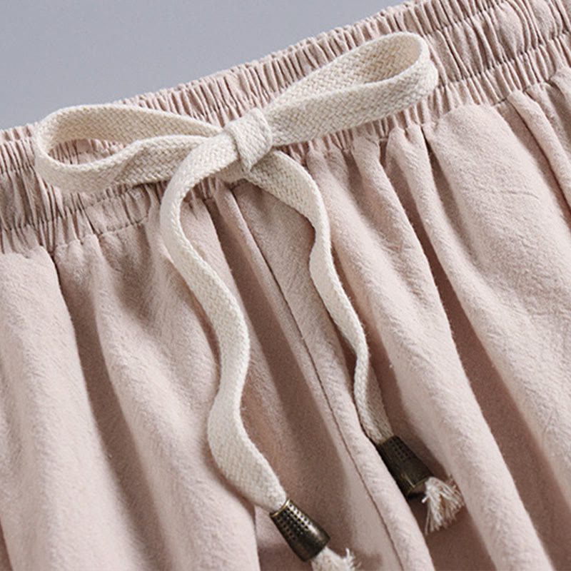 Cotton Cross-Collar Cropped Bloomers Mindful Movement Meditation Set