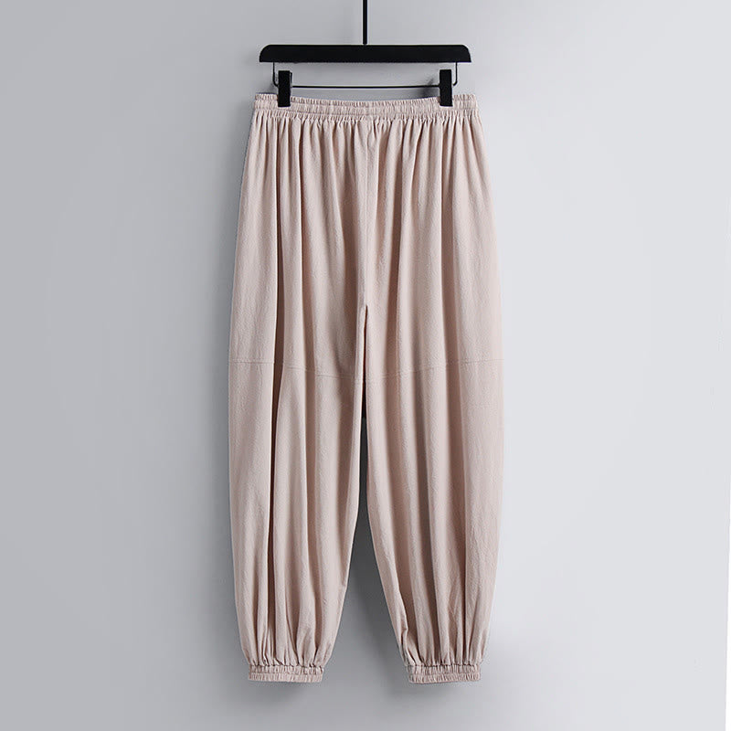 Cotton Cross-Collar Cropped Bloomers Mindful Movement Meditation Set