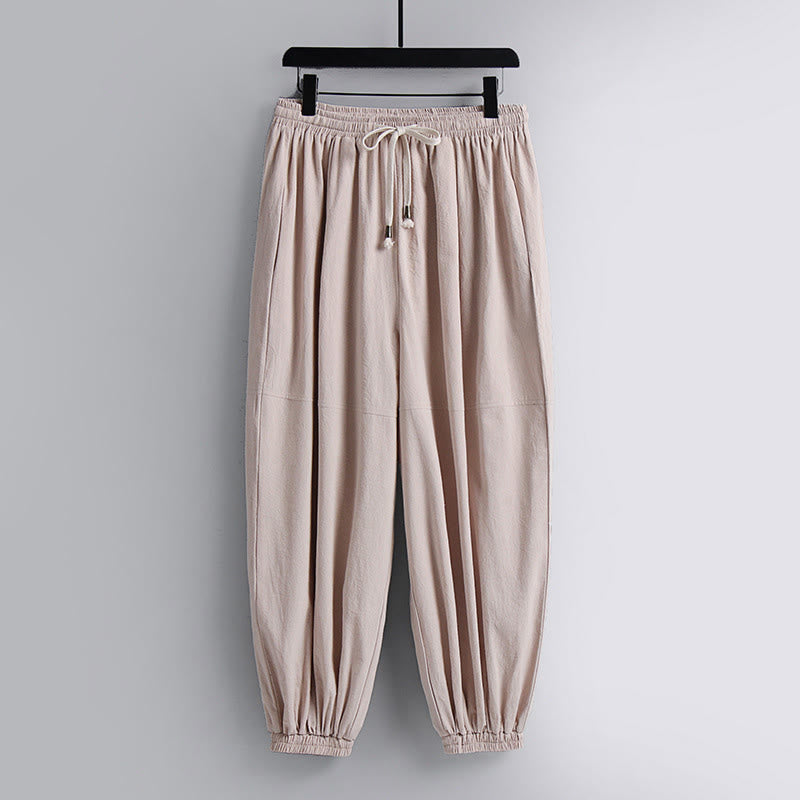 Cotton Cross-Collar Cropped Bloomers Mindful Movement Meditation Set