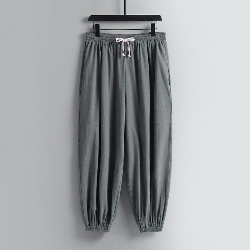 Cotton Cross-Collar Cropped Bloomers Mindful Movement Meditation Set