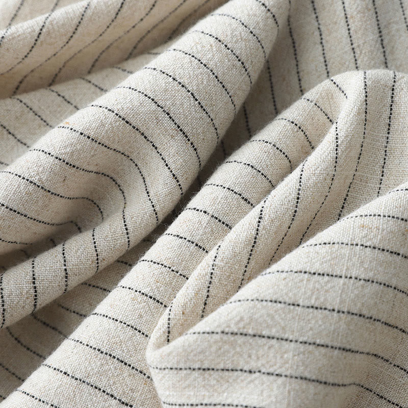 Vertical Striped High Waist Wide Leg Pants With Pockets