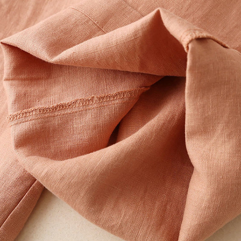 Casual High Waist Lace-up Wide Leg Pants With Pockets