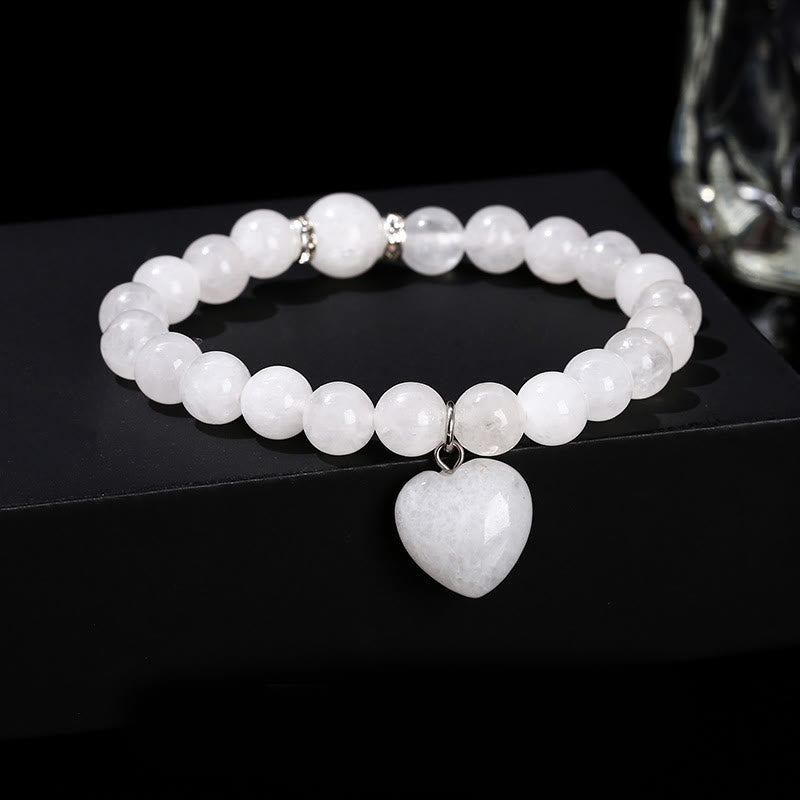Various Crystal Green Aventurine Love Heart Balance Bracelet