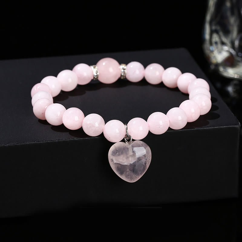 Various Crystal Green Aventurine Love Heart Balance Bracelet