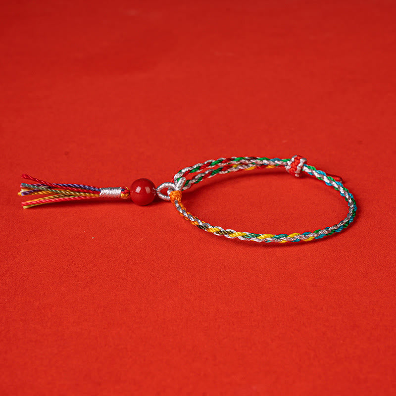 Colorful String Cinnabar Concentration Bracelet