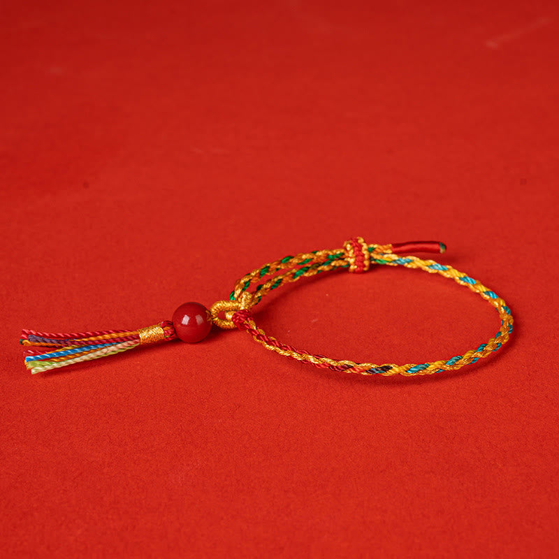 Colorful String Cinnabar Concentration Bracelet