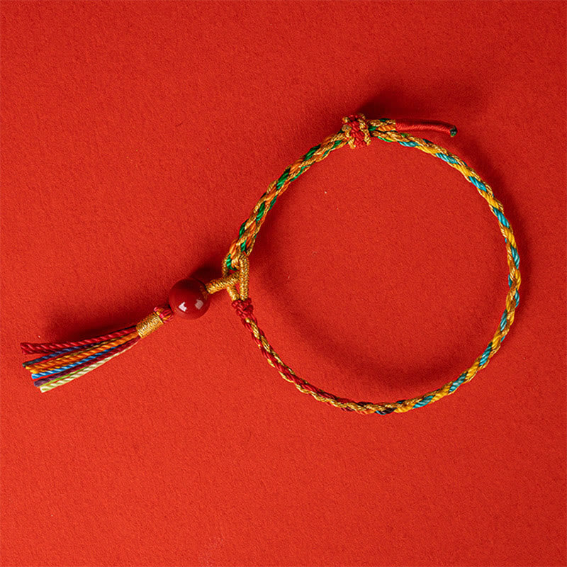 Colorful String Cinnabar Concentration Bracelet