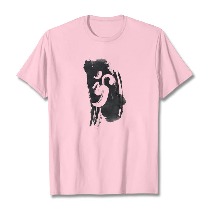 Soft Cotton Unisex Om Brushstroke Meditation T-Shirt