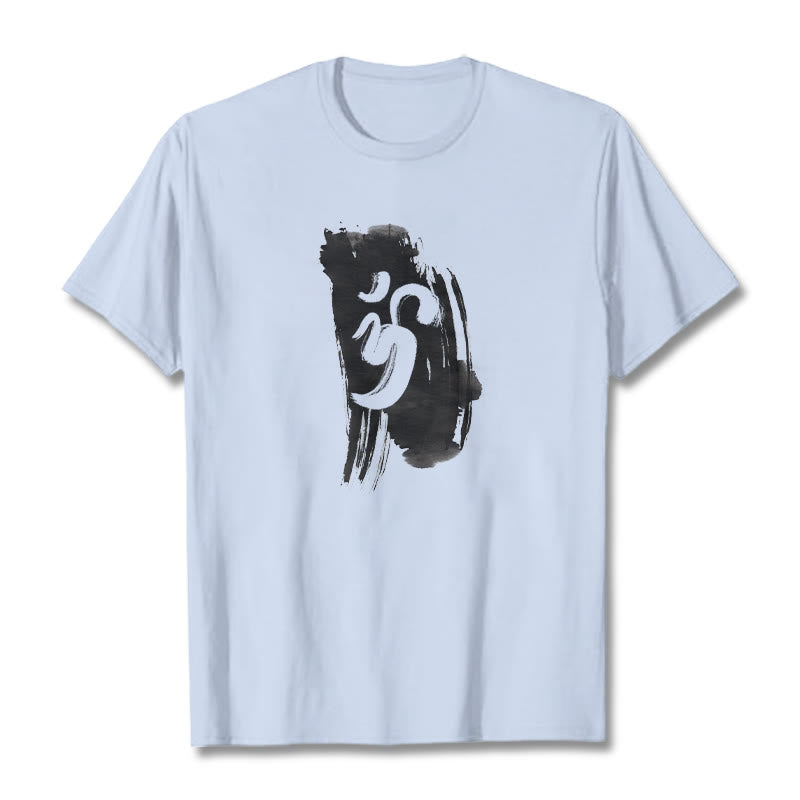 Soft Cotton Unisex Om Brushstroke Meditation T-Shirt
