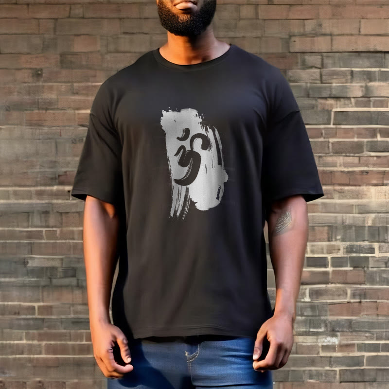Soft Cotton Unisex Om Brushstroke Meditation T-Shirt