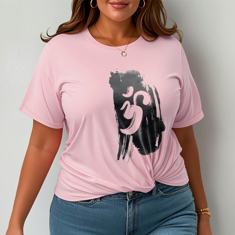 Soft Cotton Unisex Om Brushstroke Meditation T-Shirt