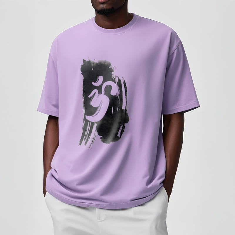 Soft Cotton Unisex Om Brushstroke Meditation T-Shirt