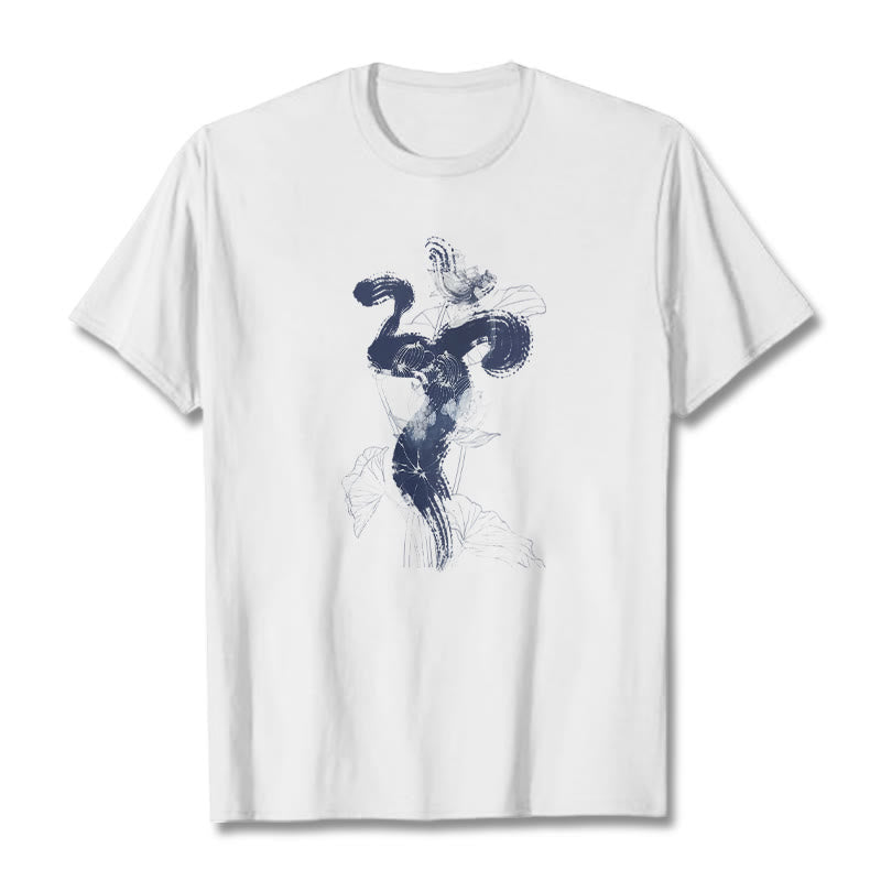 Soft Cotton Om Lotus Graphic Meditation T-Shirt