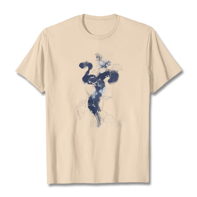 Soft Cotton Om Lotus Graphic Meditation T-Shirt