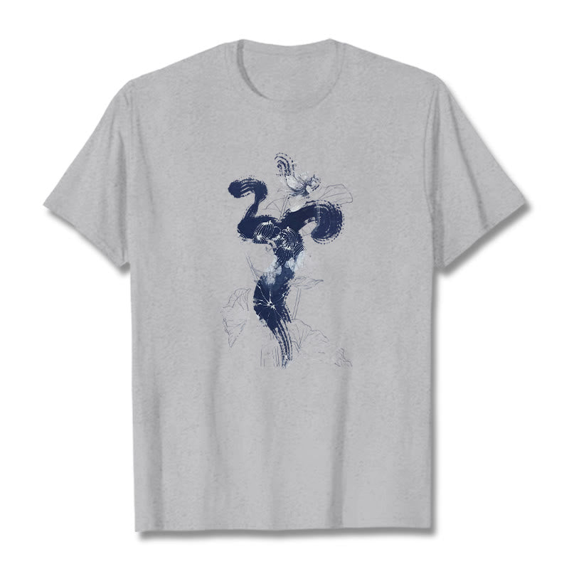 Soft Cotton Om Lotus Graphic Meditation T-Shirt