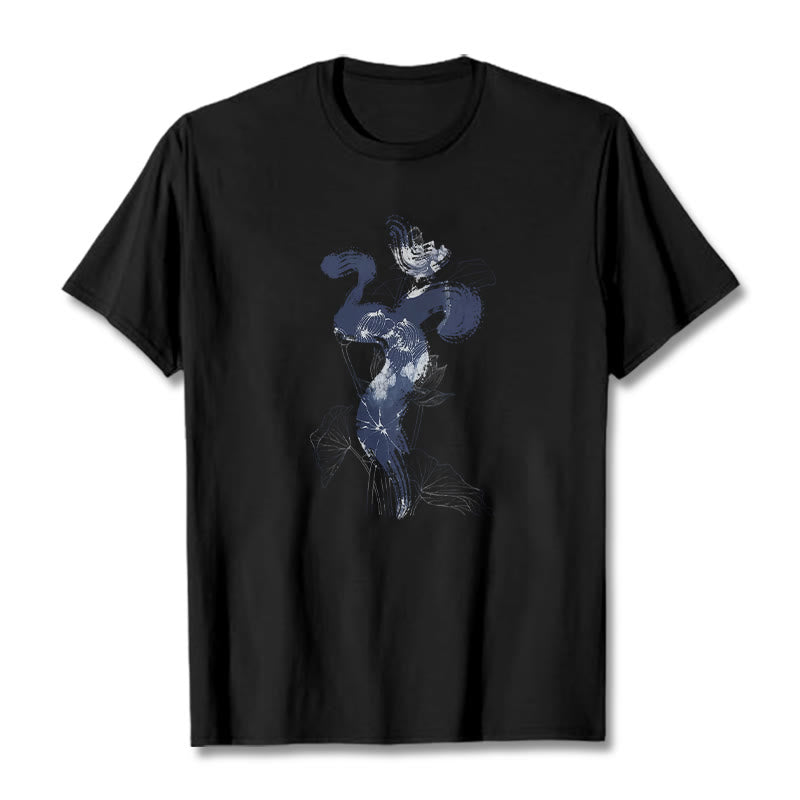 Soft Cotton Om Lotus Graphic Meditation T-Shirt
