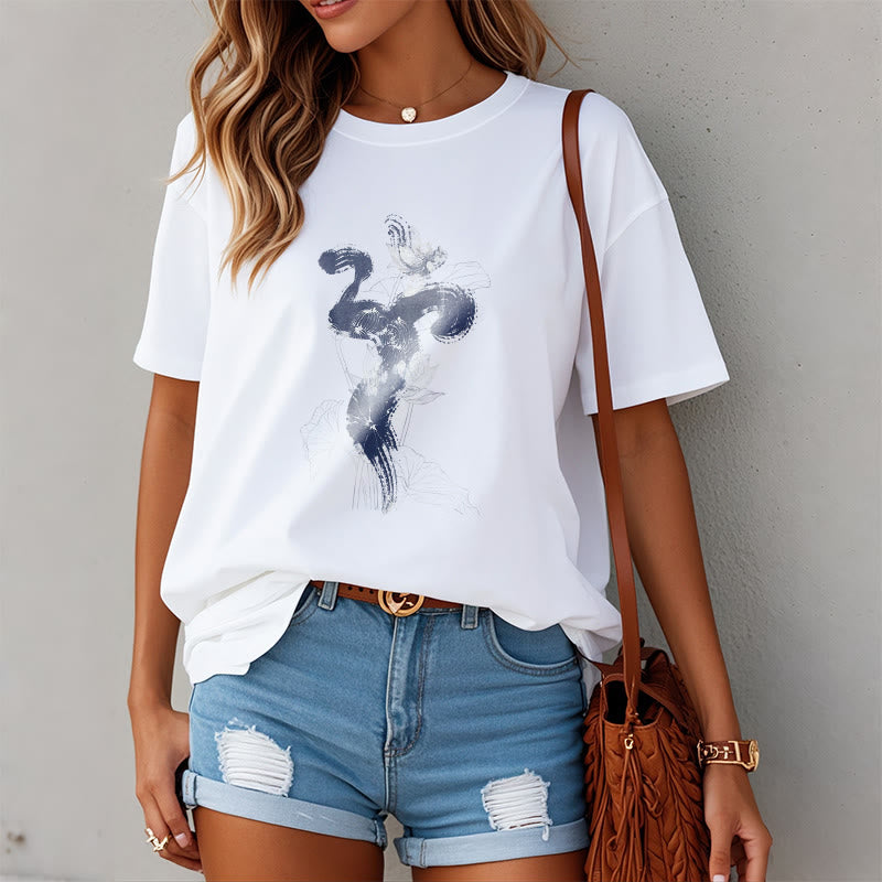 Soft Cotton Om Lotus Graphic Meditation T-Shirt