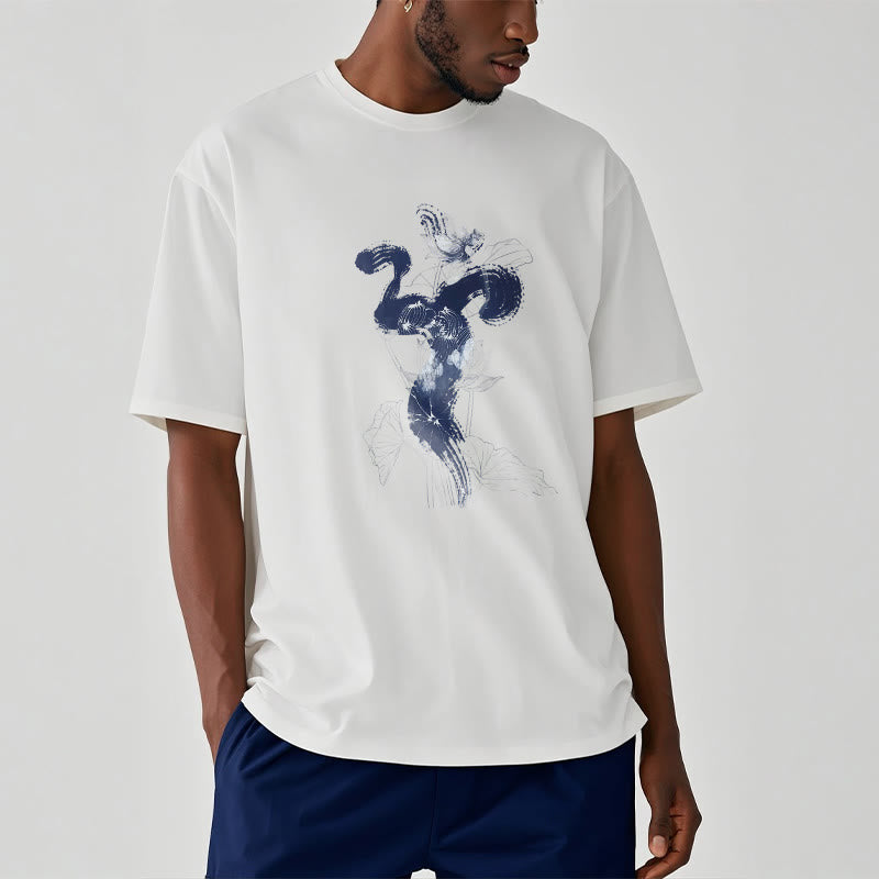 Soft Cotton Om Lotus Graphic Meditation T-Shirt
