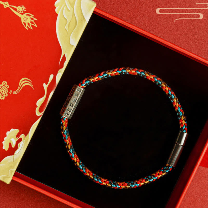 Red String Black String Six True Words 925 Sterling Silver Luck Bracelet