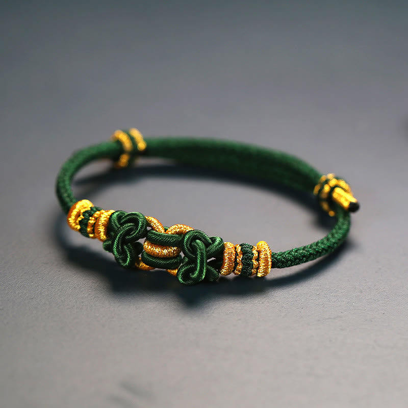Red String Saddle Endless Knot Adjustable Cord Bracelet