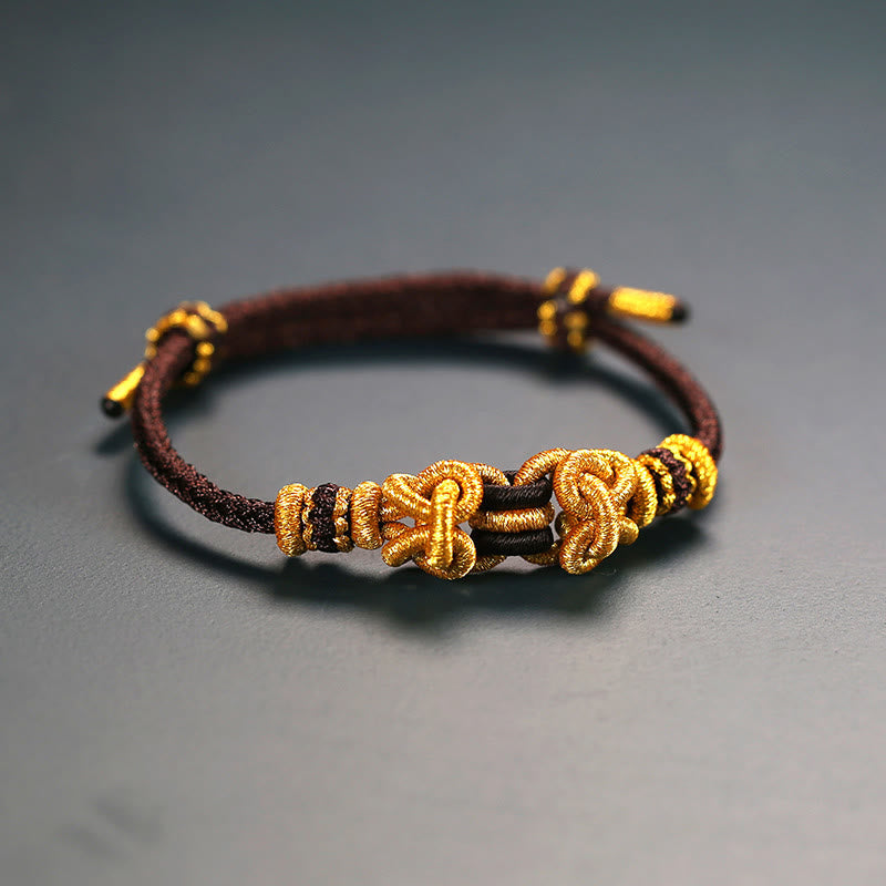 Red String Saddle Endless Knot Adjustable Cord Bracelet