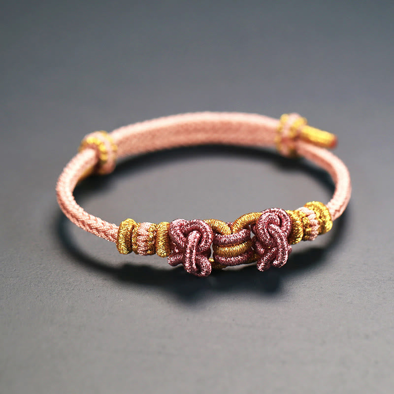 Red String Saddle Endless Knot Adjustable Cord Bracelet