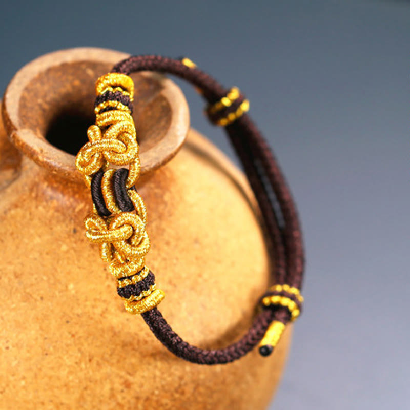 Red String Saddle Endless Knot Adjustable Cord Bracelet