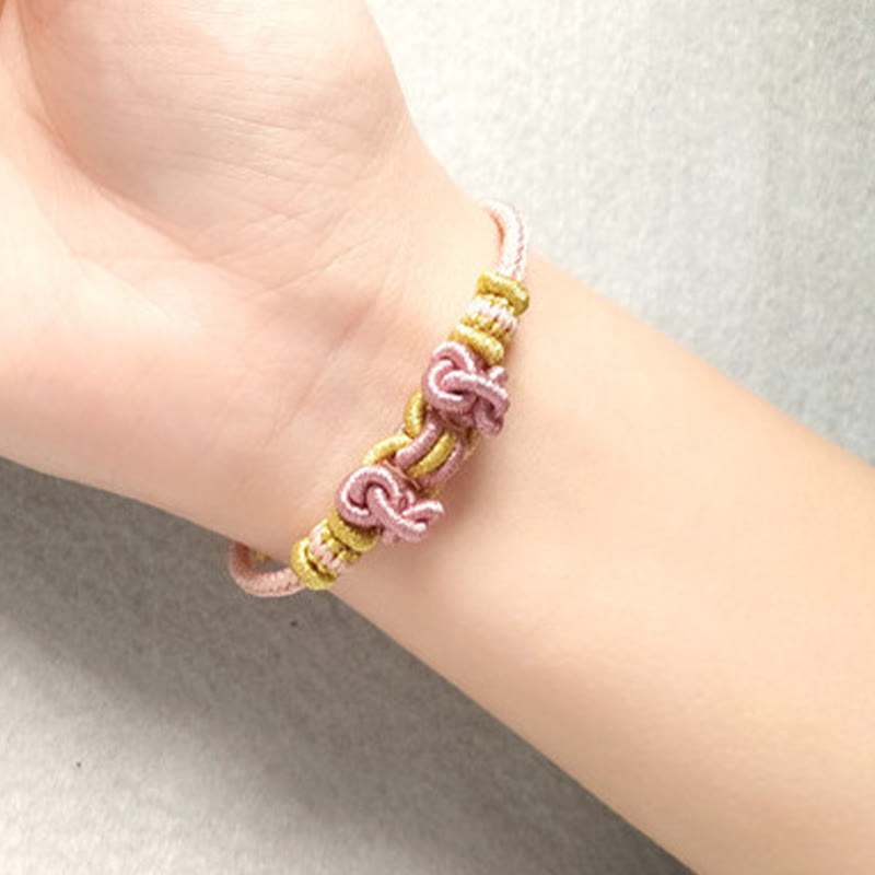 Red String Saddle Endless Knot Adjustable Cord Bracelet