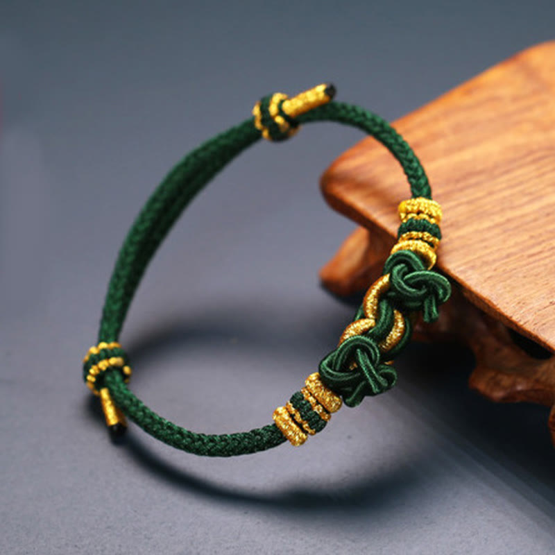 Red String Saddle Endless Knot Adjustable Cord Bracelet