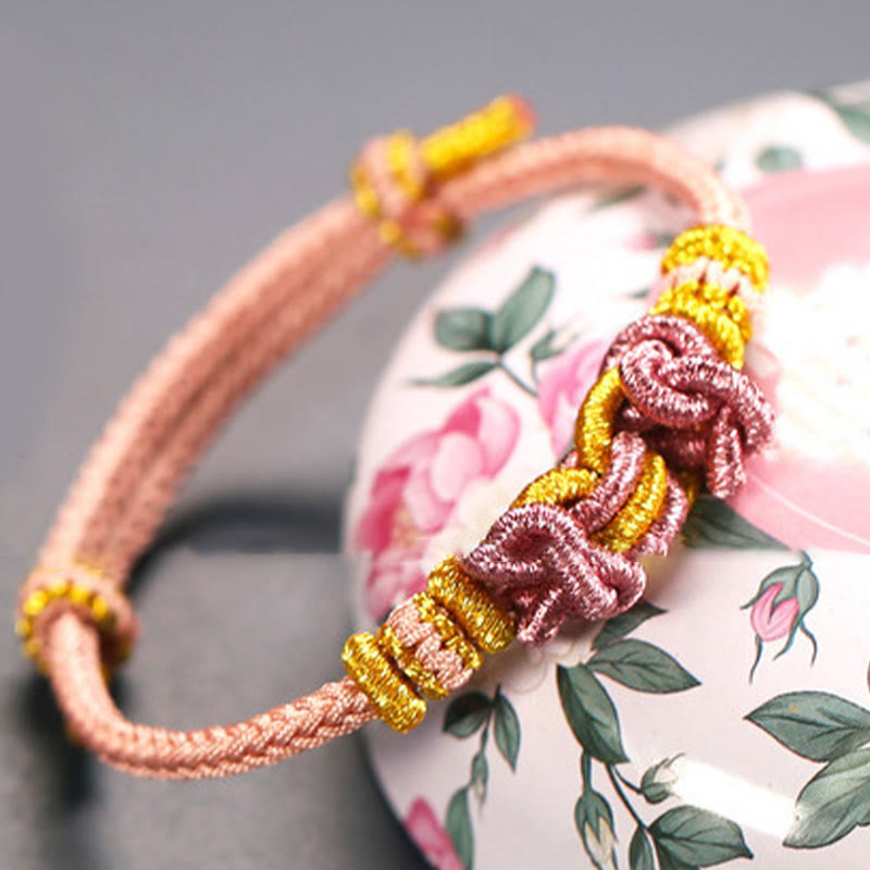 Red String Saddle Endless Knot Adjustable Cord Bracelet