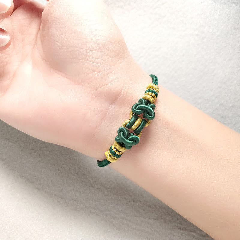 Red String Saddle Endless Knot Adjustable Cord Bracelet