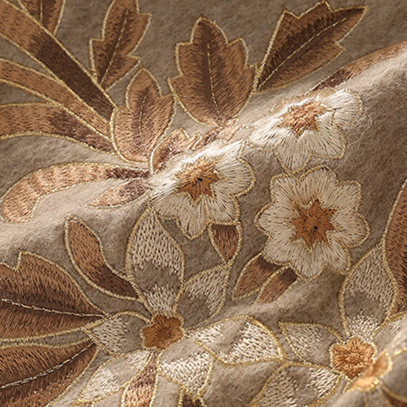 Wool Shawl Begonia Embroidery Tassel Winter Cozy Travel Scarf Wrap (Extra 30% Off | USE CODE: FS30)