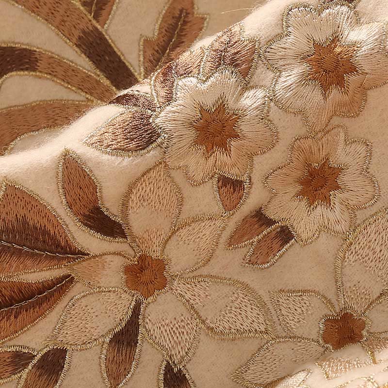 Wool Shawl Begonia Embroidery Tassel Winter Cozy Travel Scarf Wrap (Extra 30% Off | USE CODE: FS30)