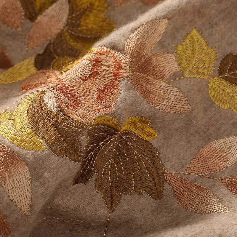 Wool Shawl Weiyang Flower Embroidery Tassel Winter Cozy Travel Scarf Wrap