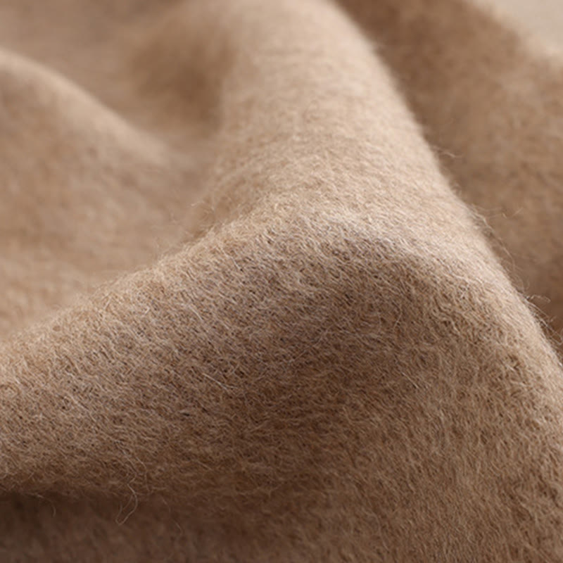 Wool Shawl Red Flower Gold Sequins Embroidery Tassel Winter Cozy Travel Scarf Wrap