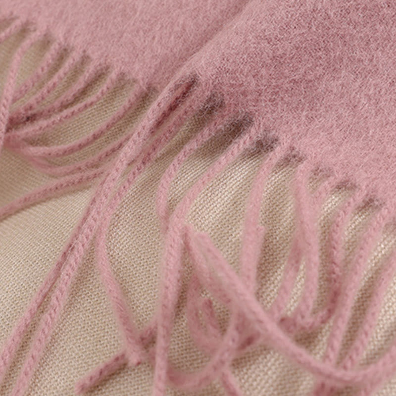 Wool Shawl Big Flower Sequins Embroidery Tassel Winter Cozy Travel Scarf Wrap