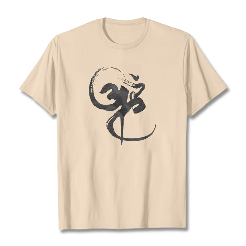 Om Design Cotton Tee T-shirt