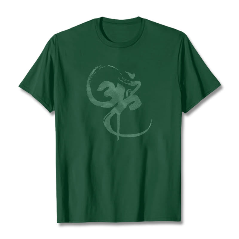 Om Design Cotton Tee T-shirt