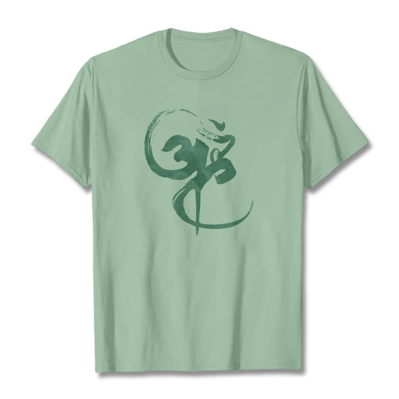 Om Design Cotton Tee T-shirt