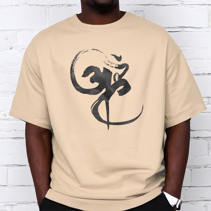 Om Design Cotton Tee T-shirt