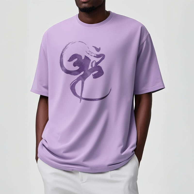 Om Design Cotton Tee T-shirt