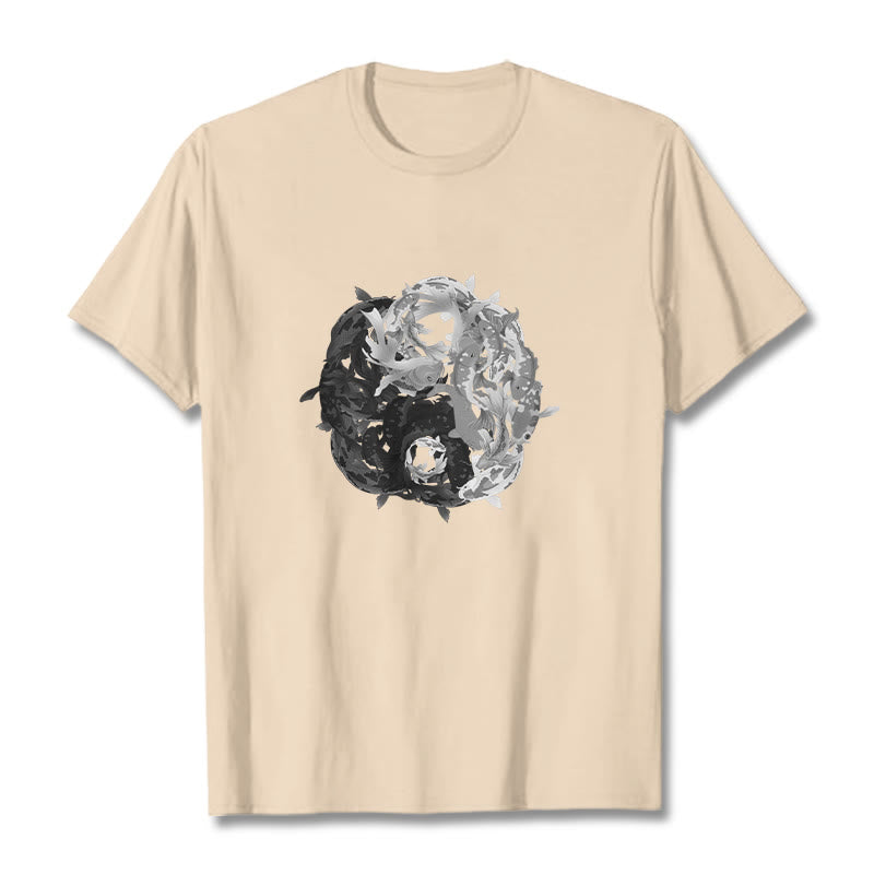 Soft Cotton Yin Yang Koi Balance Meditation Tee