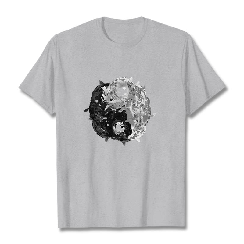 Soft Cotton Yin Yang Koi Balance Meditation Tee
