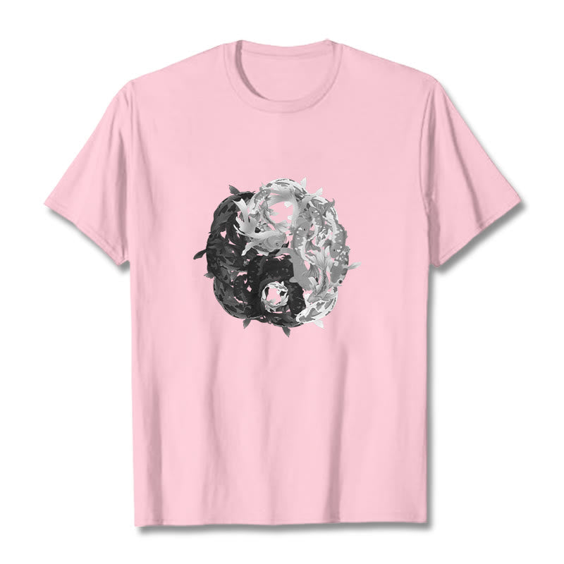 Soft Cotton Yin Yang Koi Balance Meditation Tee