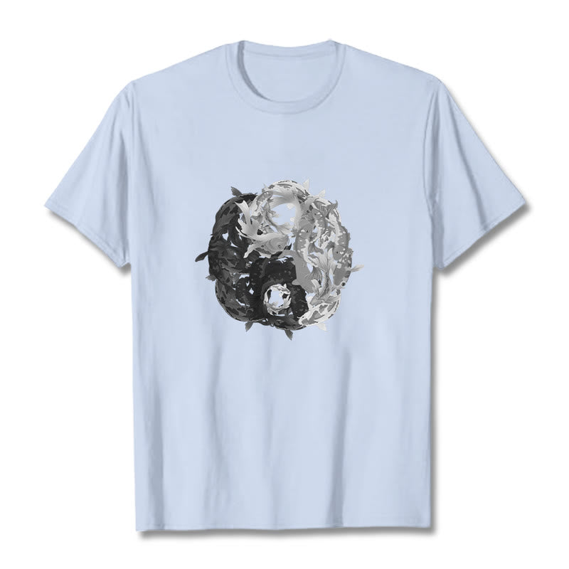 Soft Cotton Yin Yang Koi Balance Meditation Tee