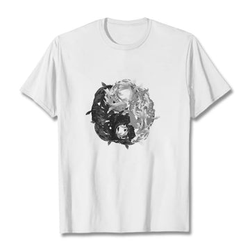 Soft Cotton Yin Yang Koi Balance Meditation Tee