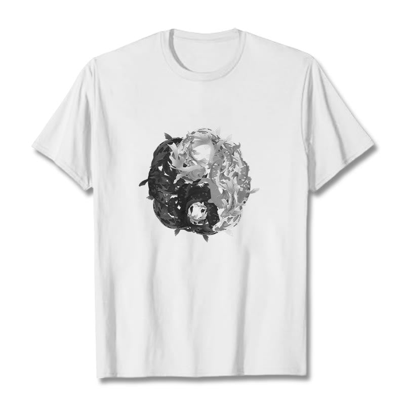Soft Cotton Yin Yang Koi Balance Meditation Tee
