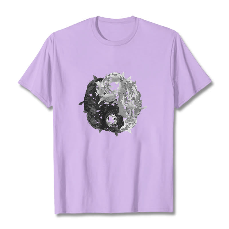 Soft Cotton Yin Yang Koi Balance Meditation Tee